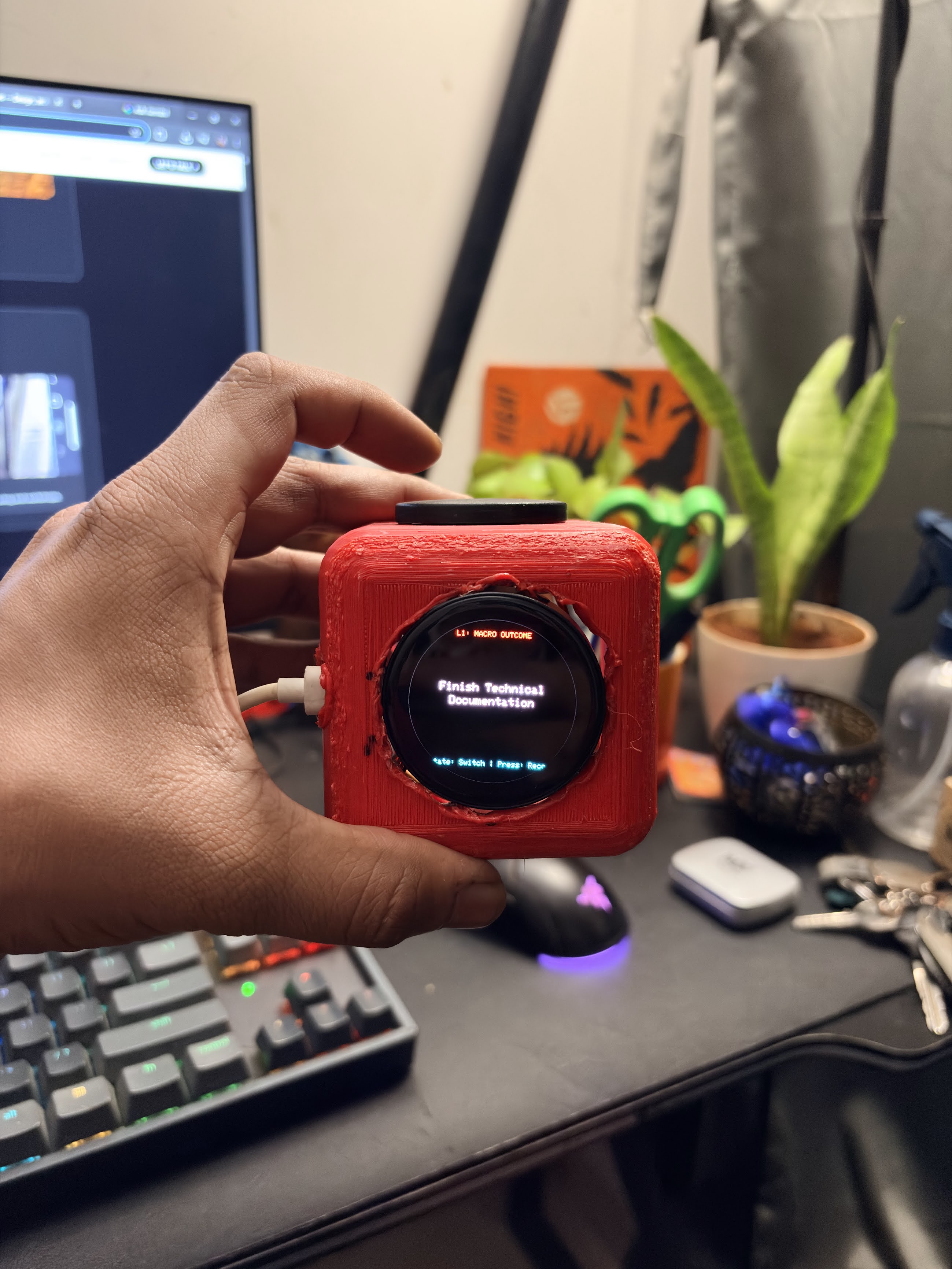NudgeQ physical working prototype on desk